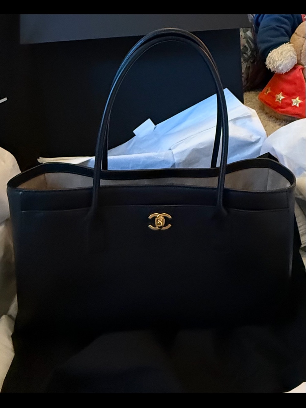Brand New CHANEL Black Shopping Bag